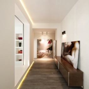 lumières dans le décor de couloir photo