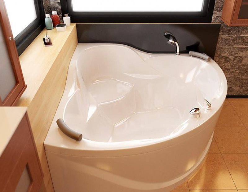 Bồn tắm đá acrylic trắng