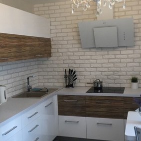 ъглова кухня с мивка в ъгъла идеи за снимки