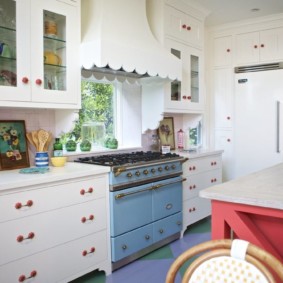cozy kitchen in a wooden house