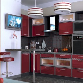 kitchen with ventilation duct