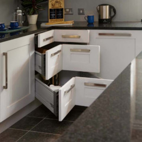 Auriculares de sección de esquina con cajones