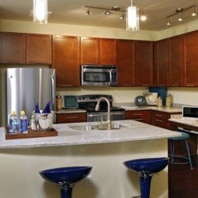 dapur dalam idea reka bentuk rumah panel