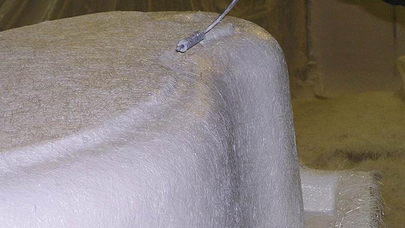 Fibre de verre à l'extérieur du bol en acrylique