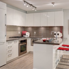 dapur dalam reka bentuk foto rumah panel