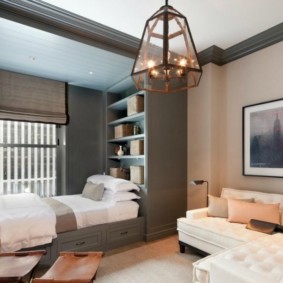 salon chambre design 16 m² décor