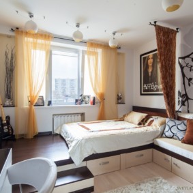 salon chambre design 16 m² design photo