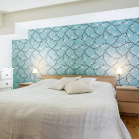 modern bedroom in bright colors