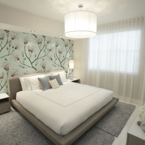 modern bedroom in bright colors