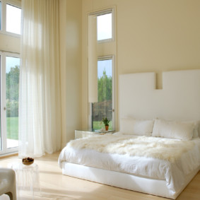 modern bedroom in bright colors