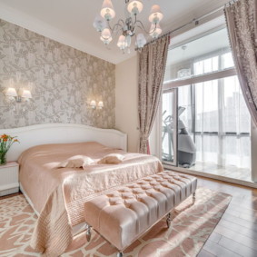 modern bedroom in bright colors photo decoration