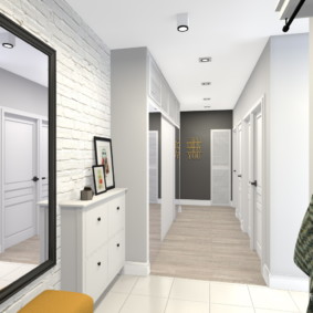 couloir étroit dans l'appartement photo intérieur