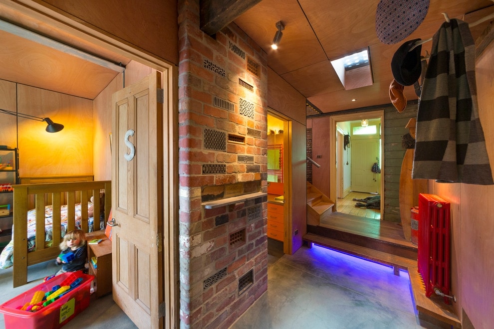 Hall d'entrée de style loft moderne