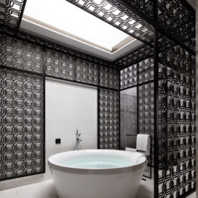 Conception de salle de bain de style oriental