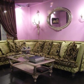 Canapé d'angle avec revêtement en tissu