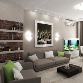 Meubles rembourrés avec revêtement gris