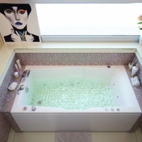 Bồn tắm acrylic hình chữ nhật cho hai