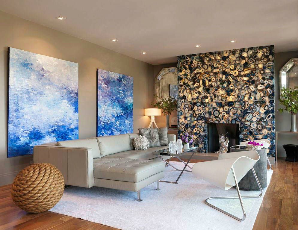 Abstraction à l'intérieur du salon de style Art Nouveau