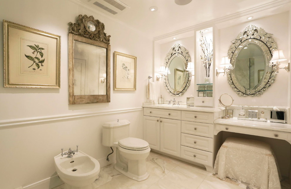 Klasik tarzda banyo aksesuarları