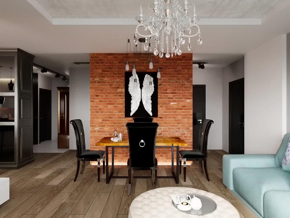 Lounge e área de jantar Art Déco