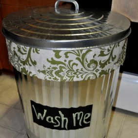 giỏ giặt trong ảnh thiết kế phòng tắm