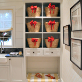 giỏ giặt trong ảnh thiết kế phòng tắm