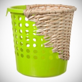 giỏ giặt trong ý tưởng trang trí phòng tắm