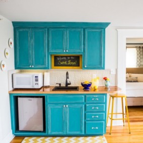 bucătărie cu decor foto patina