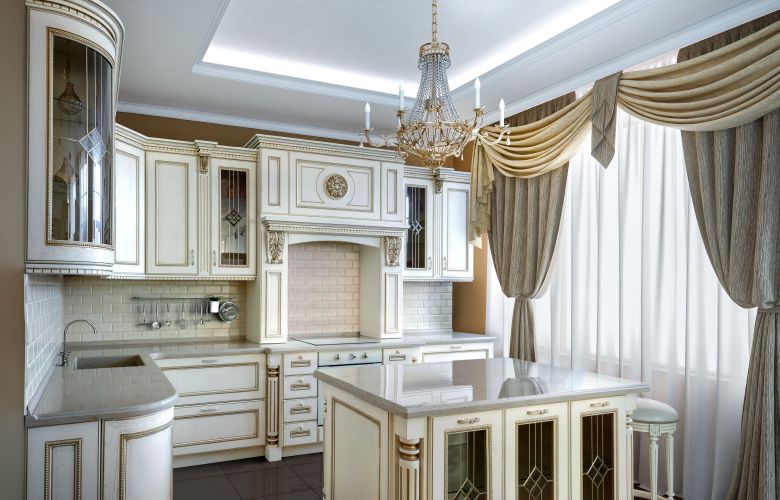 bucatarie cu idei interioare de patina