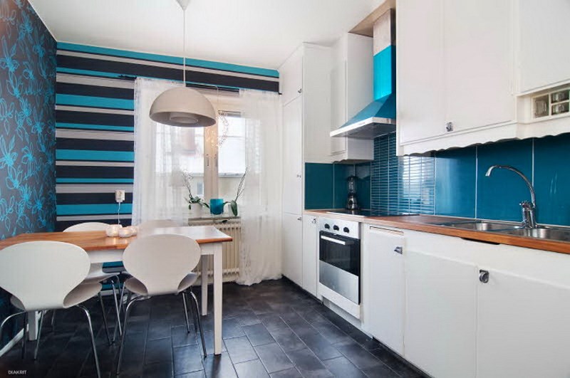 dark floor kitchen interior ideas