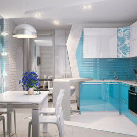 cuisine sans fenêtres photo intérieur