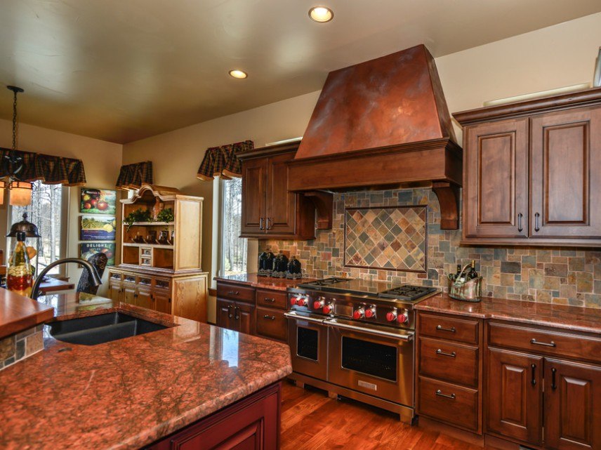 bucătărie cu patina vedere la fotografie