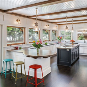 kitchen with dark floor