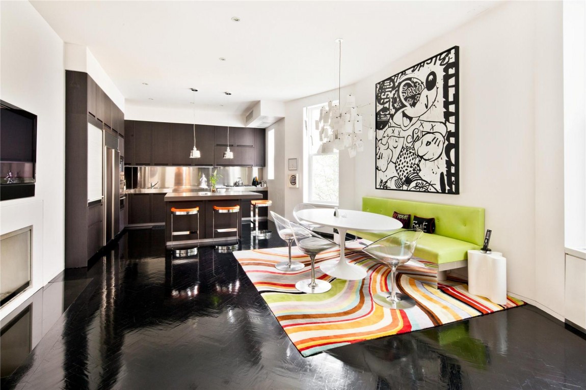 kitchen with a dark floor photo species