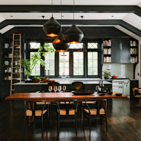 dark floor kitchen design ideas