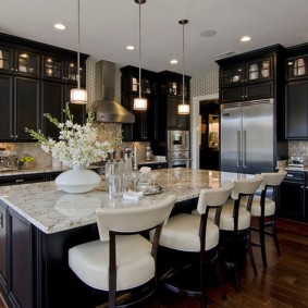 dark floor kitchen kinds ideas