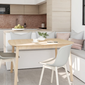 ديكور المطبخ مقاعد البدلاء الصورة