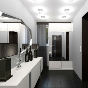 miroir mural dans le couloir idées photo