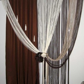 rideaux dans le décor photo de la cuisine