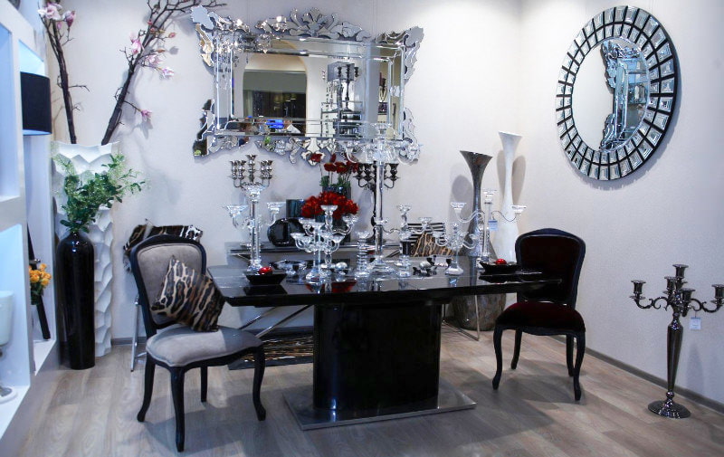 Área de jantar com cozinha Art Deco