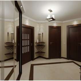 papier peint pour le couloir avec des idées de portes sombres