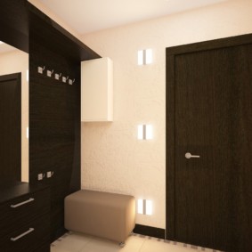 fond d'écran pour le couloir avec des portes sombres photos intérieures