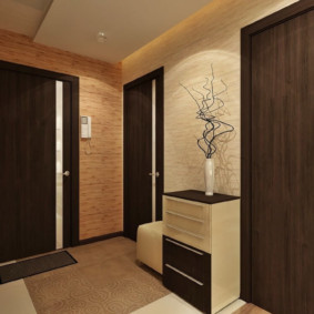 fond d'écran pour le couloir avec des idées de portes sombres