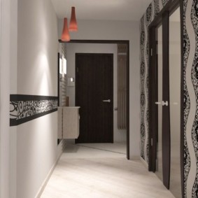 papier peint pour le couloir avec des options de photos de portes sombres