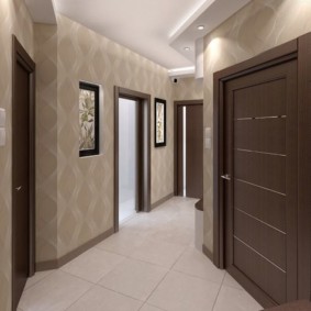 papier peint pour le couloir avec des options de photos de portes sombres