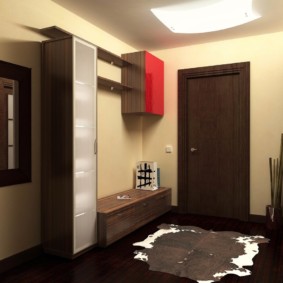 papier peint pour le couloir avec des portes sombres