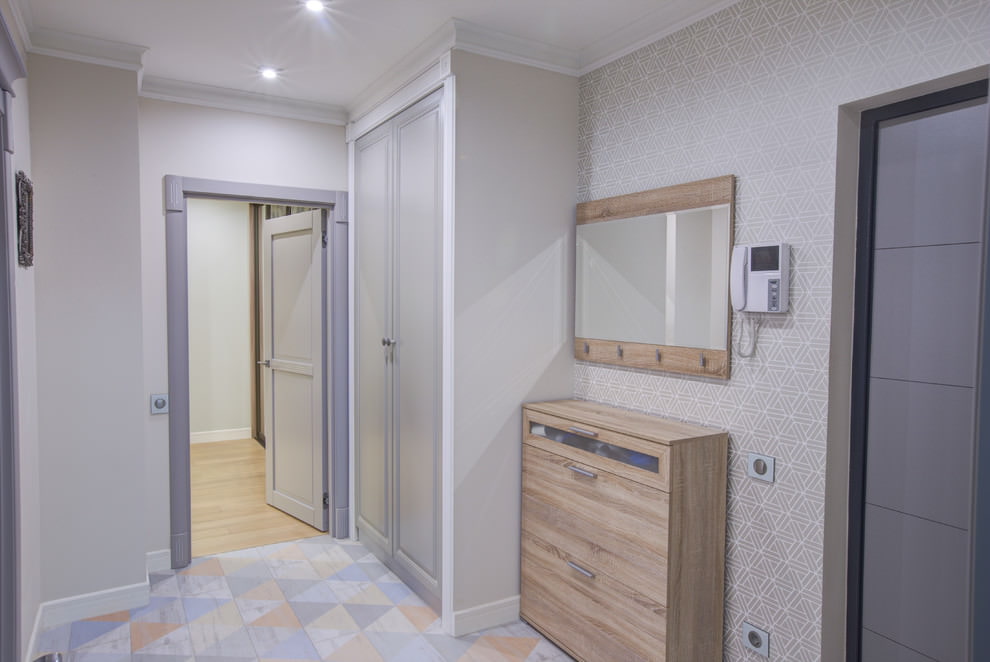 papier peint pour une petite conception de couloir