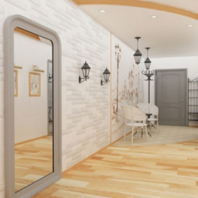 papier peint sous une brique dans les couloirs types de décor