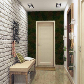 fond d'écran sous une brique dans le couloir