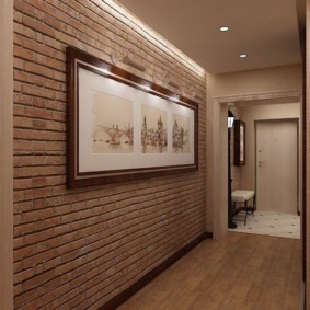 papier peint sous la brique dans les options de couloir